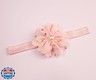 Yheahin 3pcs Baby Girl Bows Headband Chiffon Flower Hairband for Newborn Infant Toddler Soft Elastic Hair Bow Accessories for Baby Birthday Party (Pink, Standard size)