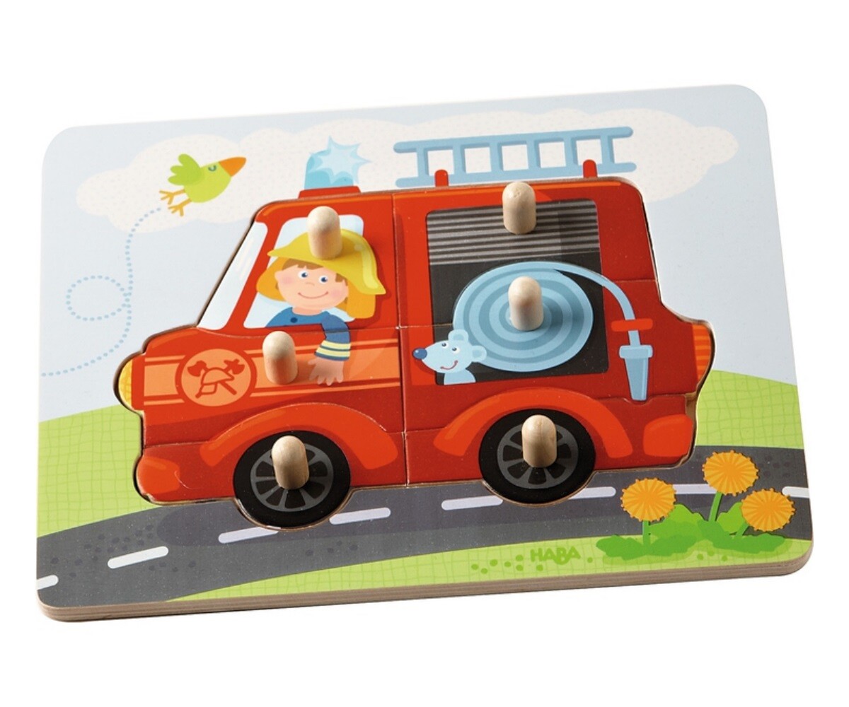 HABA Handle Puzzle Fire Brigade Children Wooden Doll From 12