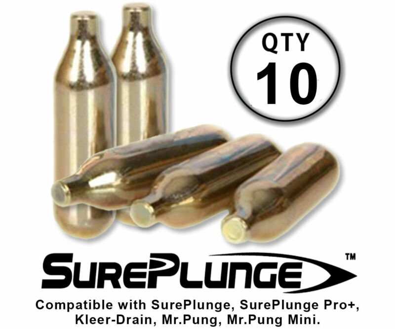 SurePlunge CO2 Refill Cartridges (Qty 10) --- 10-Pack Box