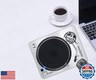 Classic Turntable Record Player DJ Decks Vinyl Record DJ Mixer Vintage Mouse Pad Mat Mousepad 8.6 X 7.1 in
