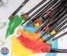 Brusarth Paint Brushes Set, 14 PCS Artist Brush for Acrylic Oil Watercolor Gouache Artist Professional Painting Kits with Synthetic Nylon Tips