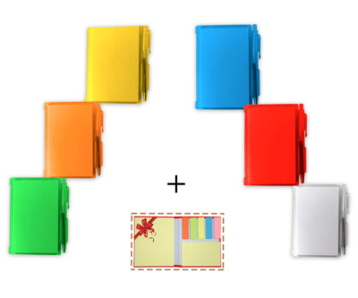 PROJECTS 6er Spar-Set Mini Notizblock mit Stift - Notizbuch klein blanko Papier