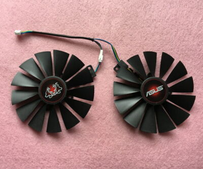 Pair Fans Cooler Fan For ASUS GeForce GTX 1070 Ti CERBERUS FDC10M12S9-C 95mm