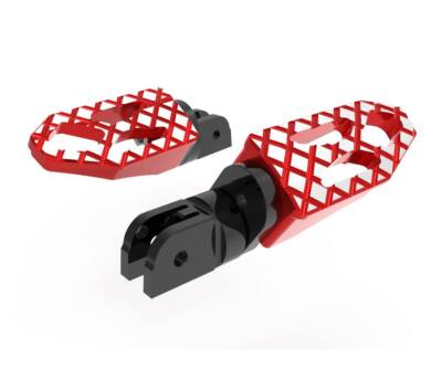 Adjustable Pilot Footpegs Kit Red Dbk For Ducati Multistrada 950 S 2019 > 2021