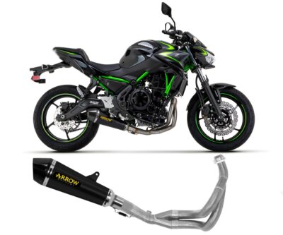 Full Exhaust Arrow X-kone Nichrom Black KAWASAKI Z 650 2021 > 2023