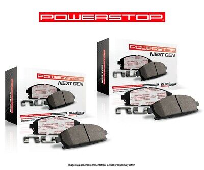 Front+Rear Powerstop Carbon-Fiber Ceramic Brake Pads+Hardware (F-Sport) PS106155