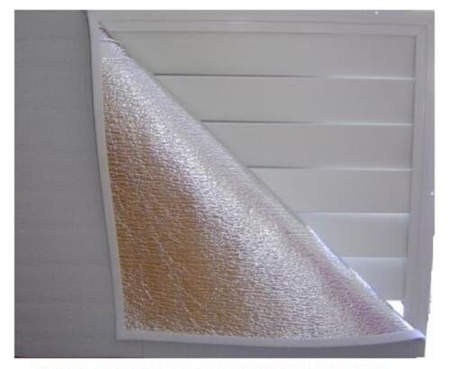 House Attic Ceiling Fan Shutter Cover Reflective Foam Core 48" x 36" VelkroTape