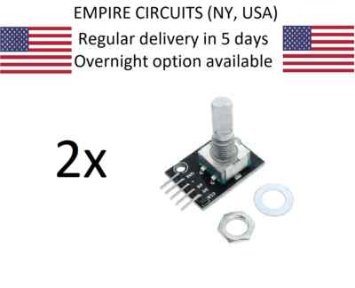 2x KY-040 Rotary Encoder Module Brick Sensor volume adjust knob For Arduino US