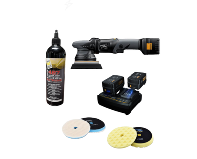 Shine Mate EB351-6/21 Cordless DA Orbital Polisher W/ 2 Batteries Pads & Charger