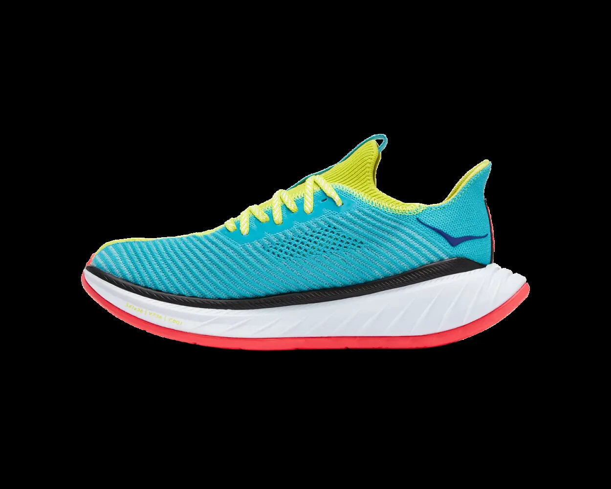 Pre-owned Hoka 11.5 Mens  One One Carbon X 3 Zest Pack Evening Primrose Scuba Blue In Yellow