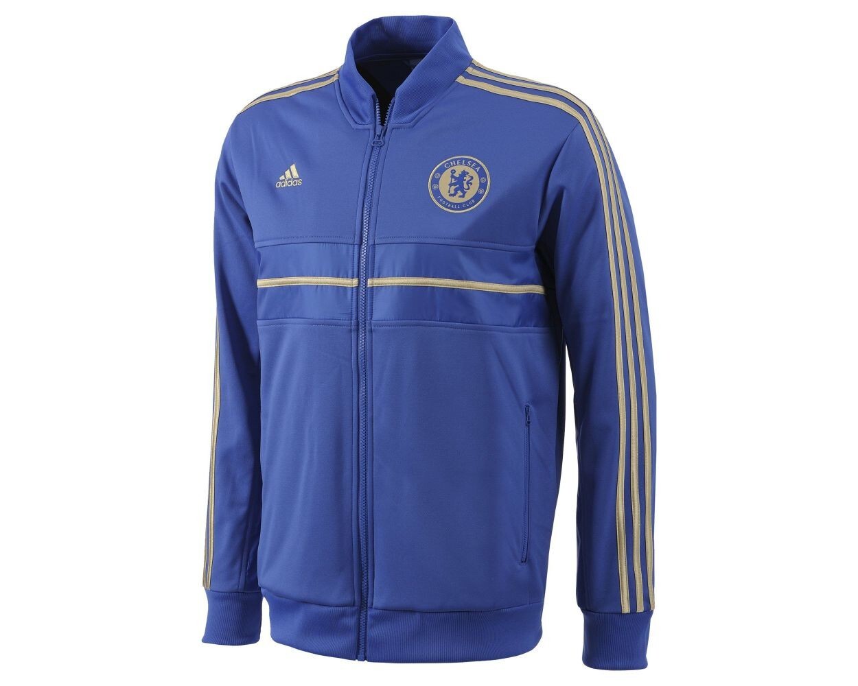 Official Adidas Chelsea FC Anthem Jacket - Blue Gold Full