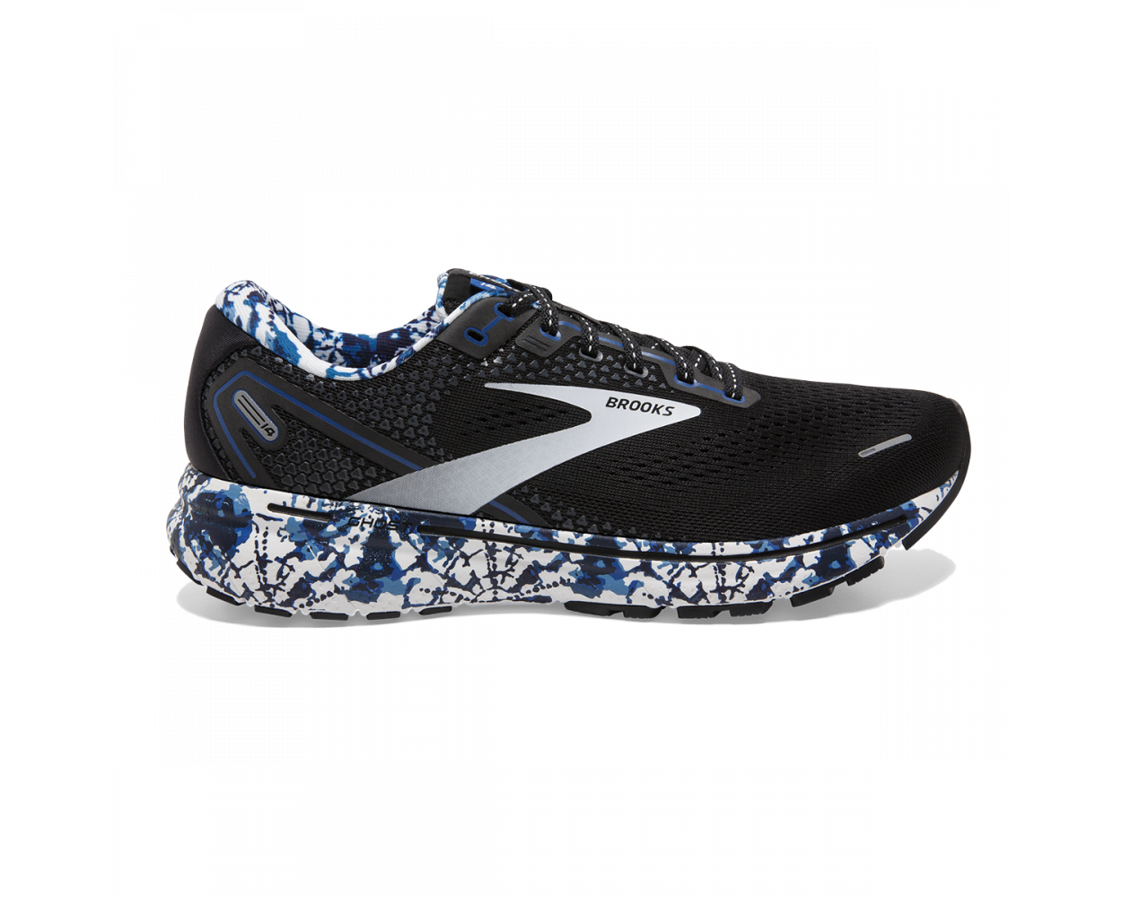 

Кроссовки BROOKS MENS GHOST 14 DELICATE DYES Black-White-True Blue, Черный, BROOKS GHOST 14 DELICATE DYES