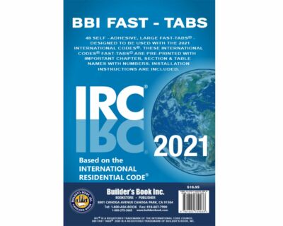 2021 International Residential Code (IRC) Fast Tabs - INDEX TABS ONLY