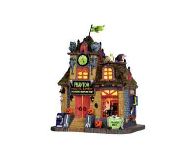 Lemax Spooky Town Phantom Parcel & Post Halloween Lighted Village House #45667