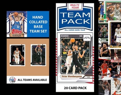 2025-26 Topps NBA Team Set + Multiyear Pack San Antonio Spurs 2025 2024 Wembanya