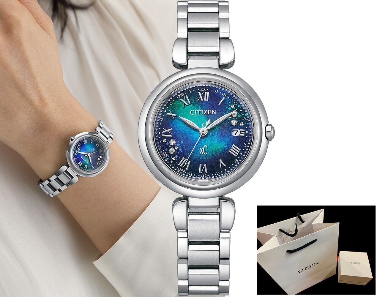 Citizen Ø29mm XC Super Titanium diamond Date Eco-drive radio Citizen Ø29mm XC Super Titanium diamond Date Eco-drive radio