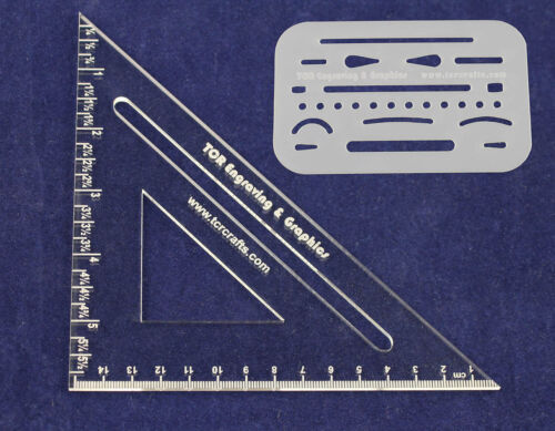 Laser Cut Drafting Square & Eraser Shield - 1/8