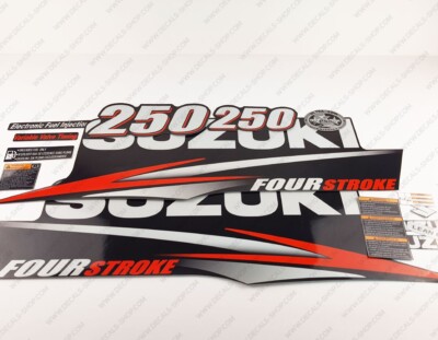 Suzuki 250HP Four Stroke Outboard Engine Decals Sticker Set reproduction 250 HP