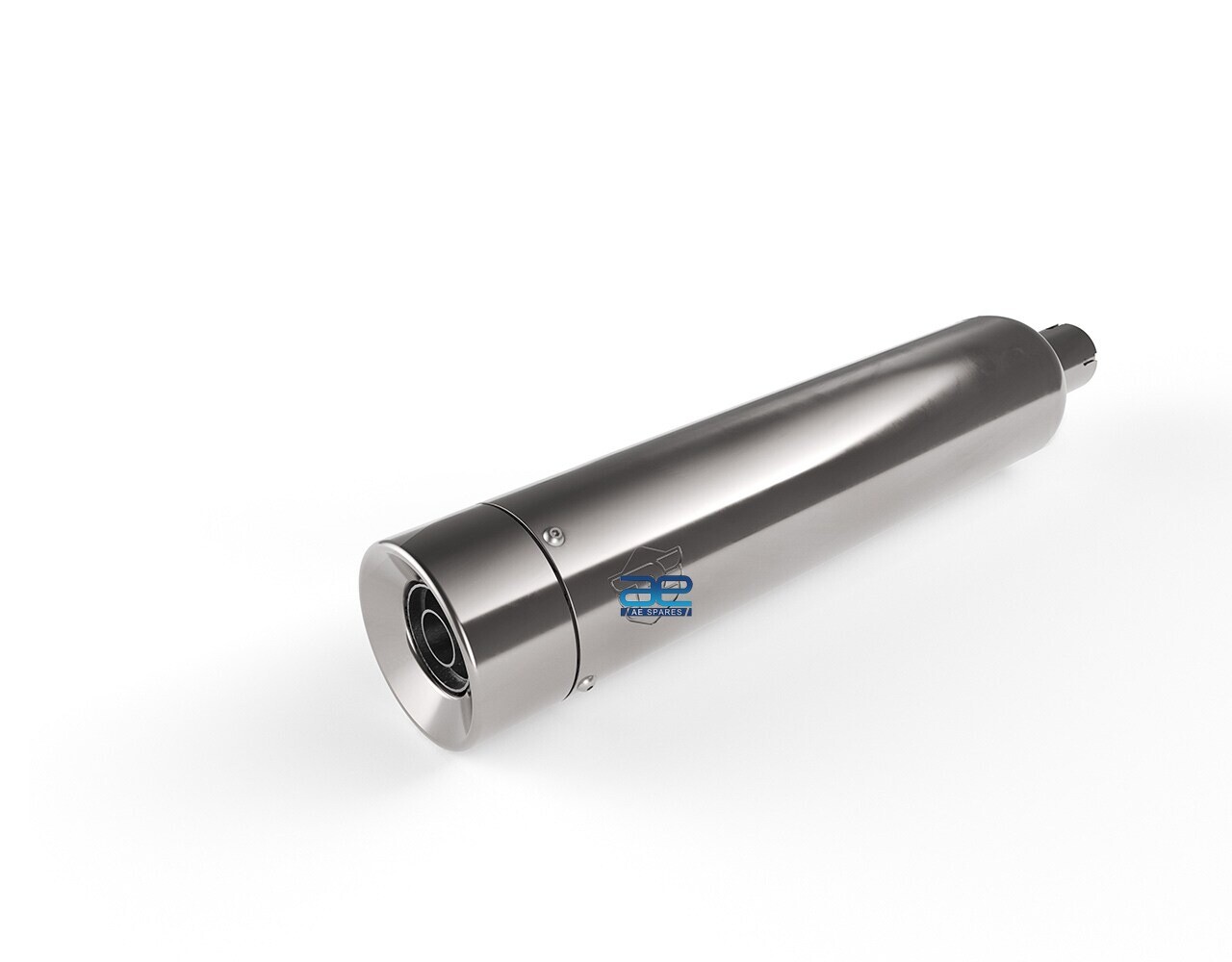 For Royal Enfield Meteor 350 Silver Straightcut Silencer S. Steel KXA00109 