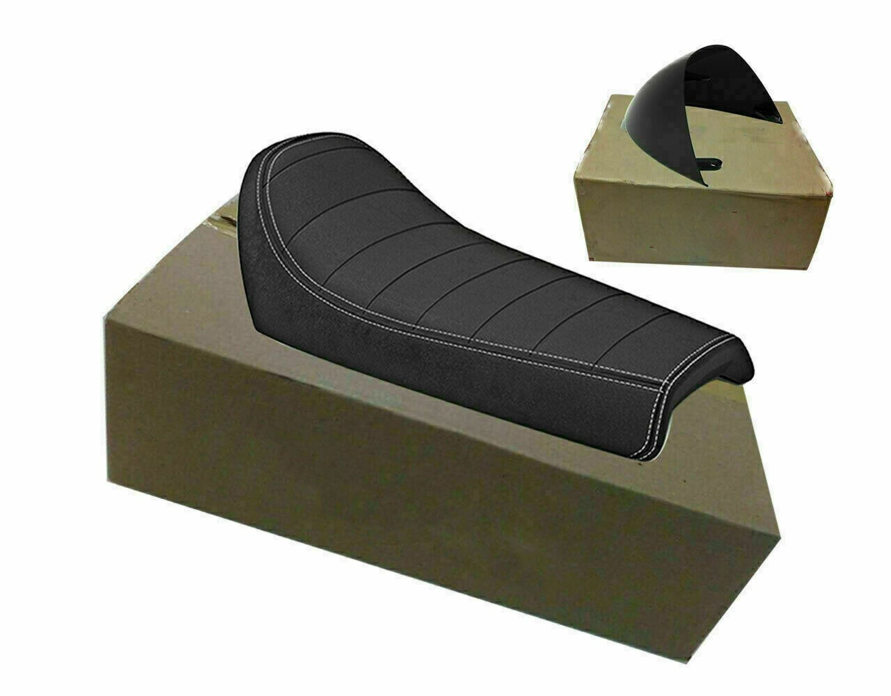 Fits Royal Enfield Continental GT 650cc Single Rider Seat with Black Cowl  