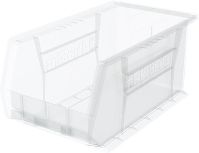 Akro-Mils AkroBins Plastic Storage Bins, Space-Saving Stackable Bins, 12-Pack