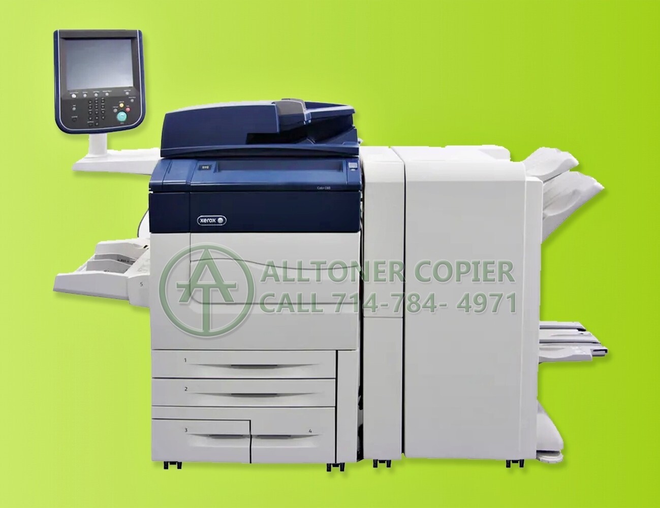 Xerox Color C60 Printer Staple Hole Punch Booklet Maker Bustled