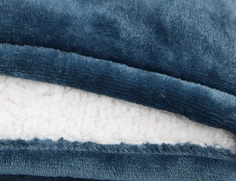 Electric Blanket Queen Size, Sherpa Flannel Heated Blanket with Dual Control, 10