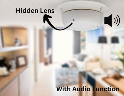 Smoke Detector Shape 1080P Hidden Spy Security Surveillance Camera with Audio