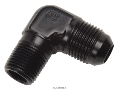 Russell P/C #8 to 3/8 NPT 90-Degree Adapter Fitting 660863 Russell P/C #8 to 3/8 NPT 90-Degree Adapter Fitting 660863