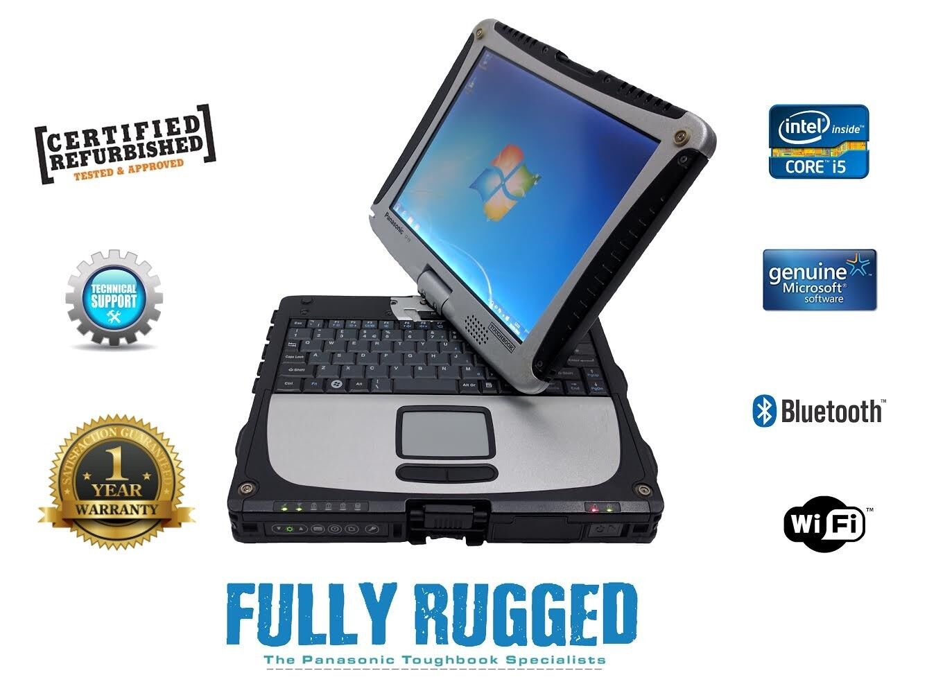 Panasonic Toughbook Cf-19 Rugged Laptop i5 Win 10 Pro Panasonic Toughbook Cf-19 Rugged Laptop i5 Win 10 Pro