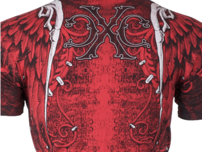 Xtreme Couture Affliction Men's T-Shirt AFTERSHOCK Skull Red Tattoo Biker M-3XL