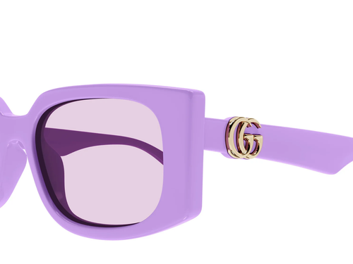Pre-owned Gucci Gg1534s-004-55 Violet Sunglasses In Purple