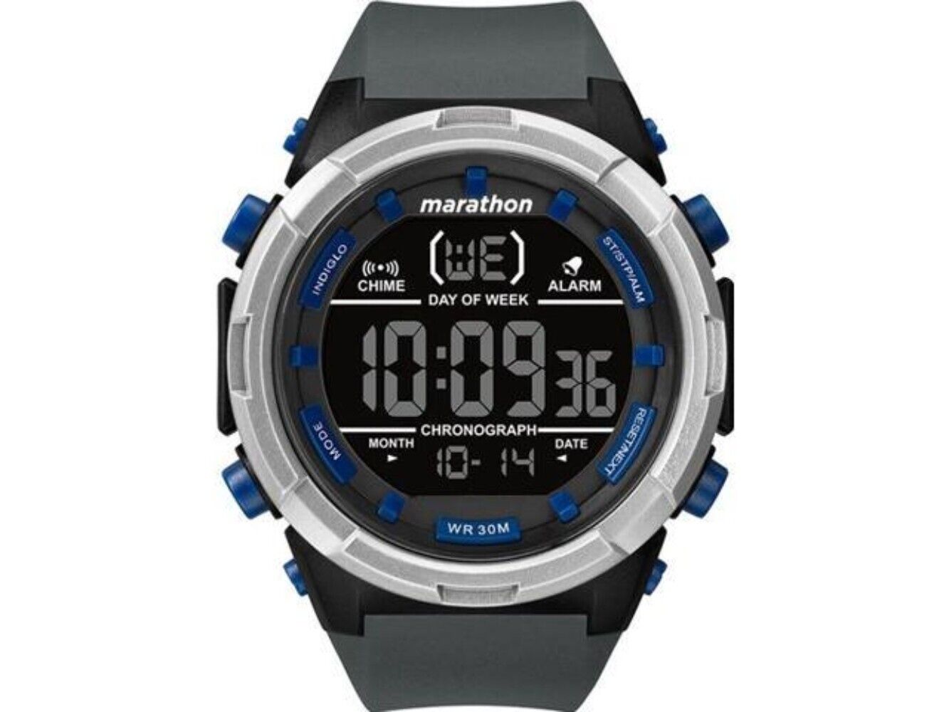Часы Timex Mens Marathon Digital Quartz Alarm с хронографом и календарем TW5M21000