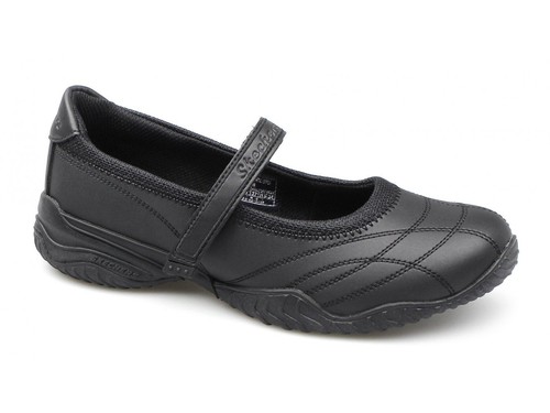 skechers black shoes for school