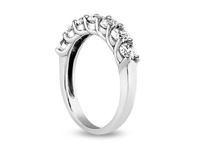 Pre-owned Jewelwesell Genuine 1.05ct Diamond Wedding Band Ring Silver Round Brilliant Jk I1-i2 Prong