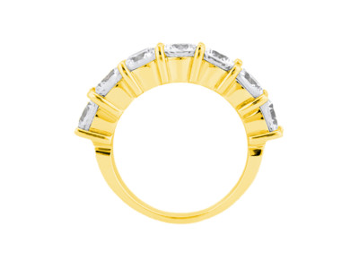 Pre-owned Jewelwesell 0.25ct Diamond Wedding Ring 10k Yellow Gold Round Brilliant Cut I Si2 Channel