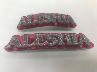 Hair Barrette Personalized Custom Name Barrette with Free Design Hair Accessory 