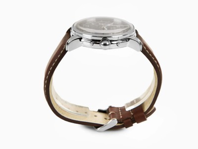 Pre-owned Zeppelin Lz126 Los Angeles Quartz Watch, Red, 42 Mm, 7614-6