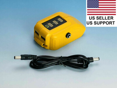 Replacement Dewalt DCB091 12V DC Power Source and Adapter w/ cable, FedEx 2Day