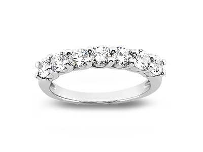 Pre-owned Jewelwesell Genuine 1.05ct Diamond Wedding Band Ring Silver Round Brilliant Jk I1-i2 Prong