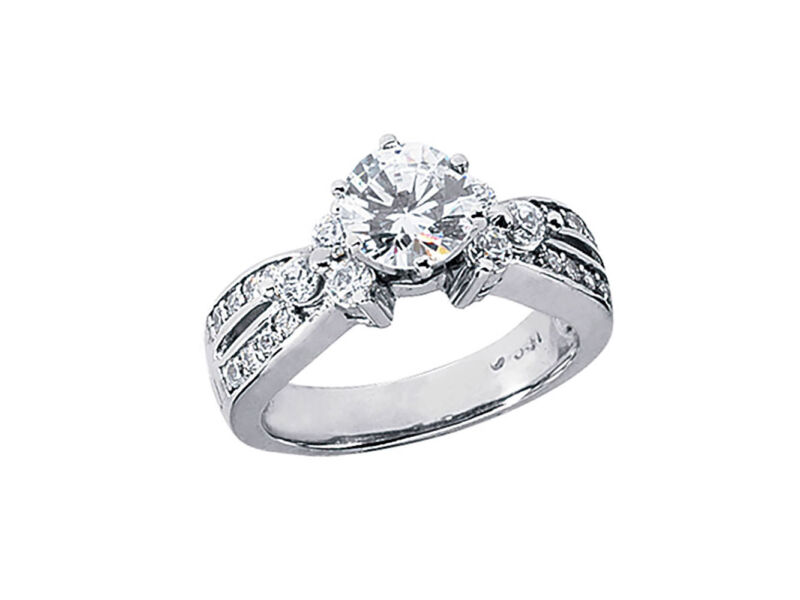 Genuine 1.00ct Round Cut Diamond Engagement Ring Solid 950 Platinum G Si1