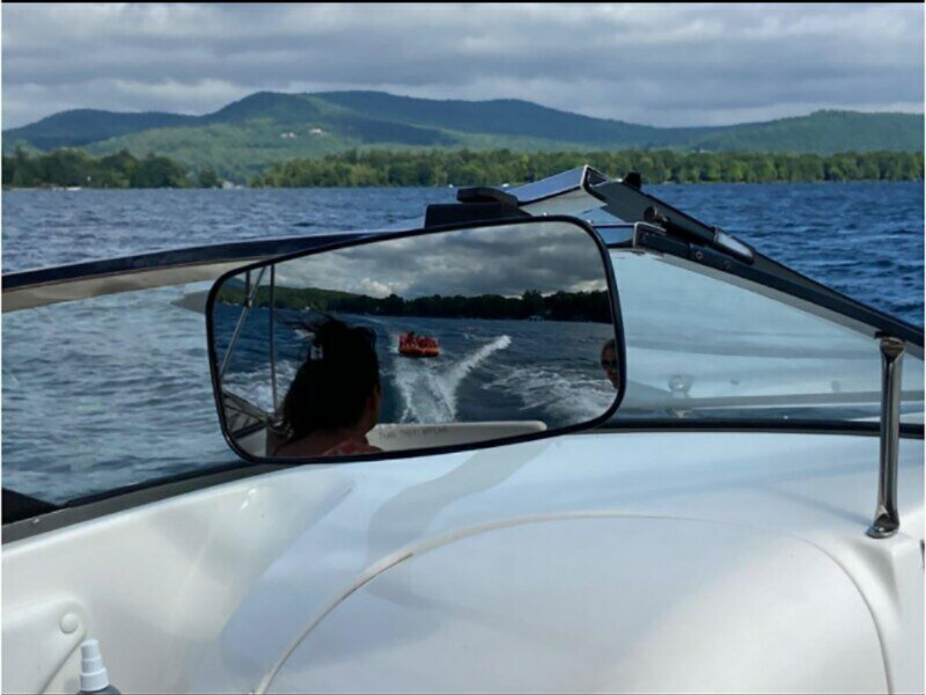 HEAVY DUTY 7"X14" Rearview Mirror w/adj Square Bracket for Boat Skiing Wakeboard