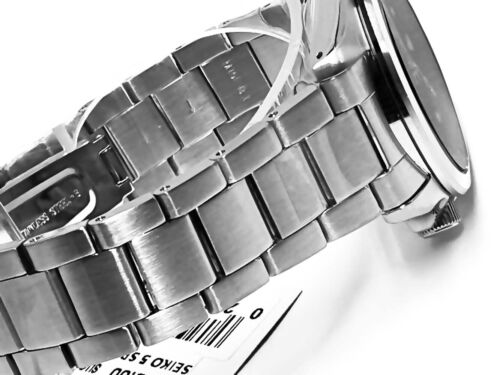 Pre-owned Seiko 5 Sports Automatic Watch Srpe55 Black Dial Day Date Steel Bracelet Japan