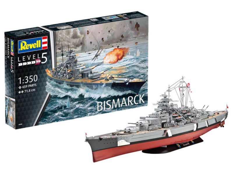Revell 05040 Bismarck 1:350 Modellbausatz Neu Ovp