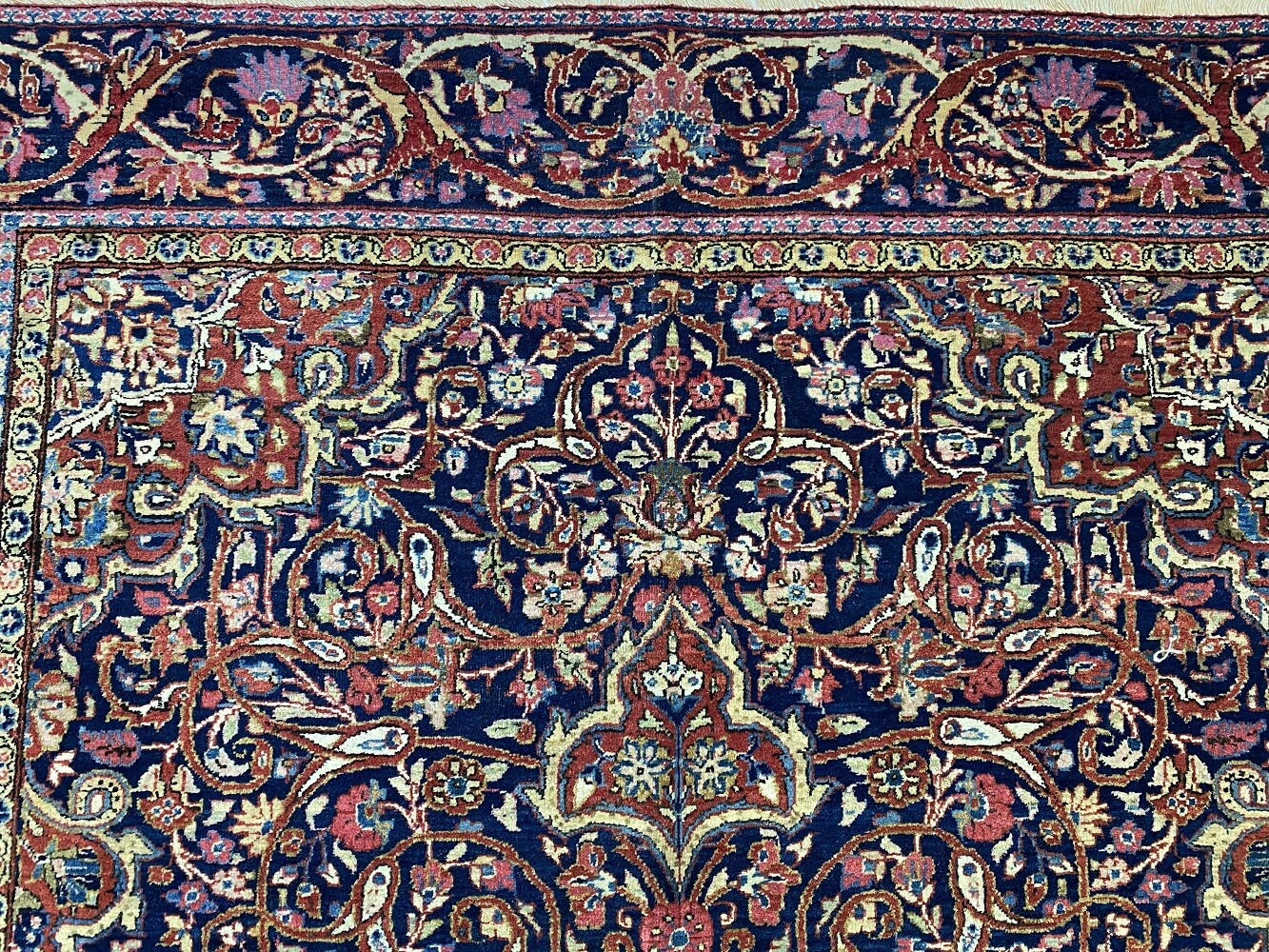 Antiker Kashan, Perser Teppich, Orientteppich, Handgeknüpft, Carpet, Tappeti