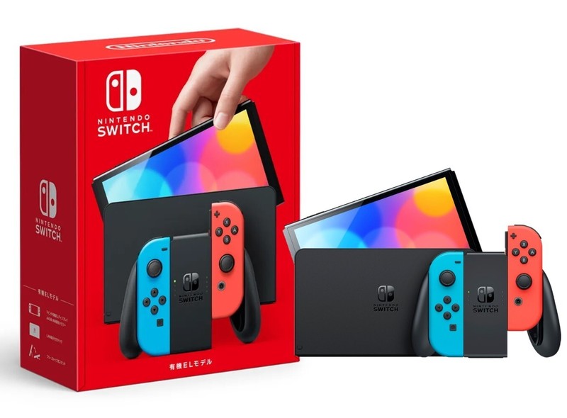 Nintendo Switch OLED 64GB NEON Red Blue Joy Con Newest