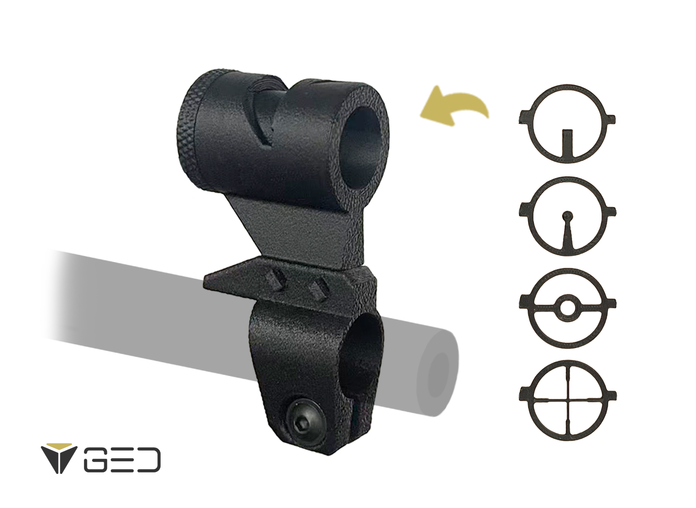 Universal Clamp-On Globe Front Sight with 4 Interchangeable