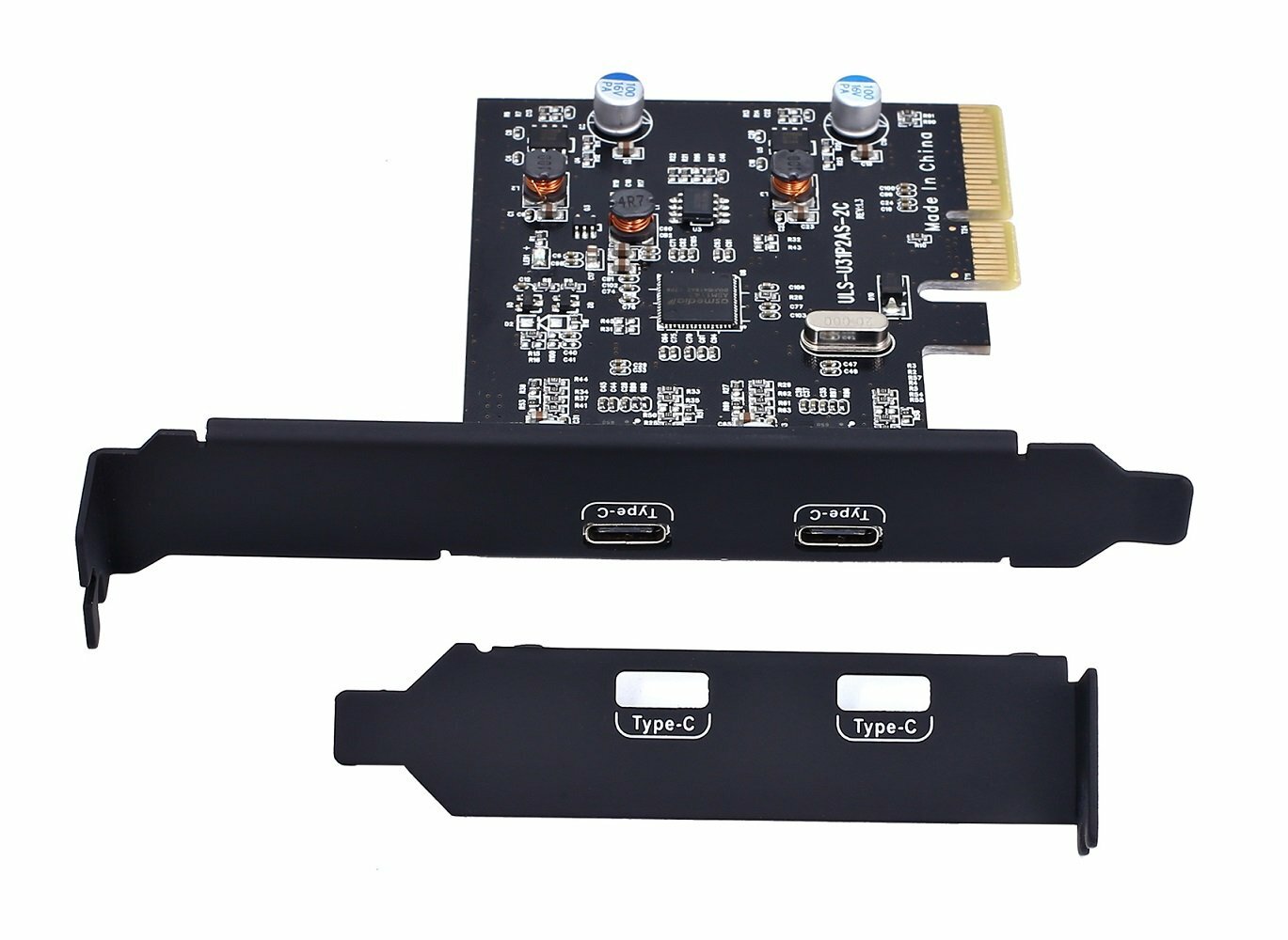 TOTOVIN  PCI-E Express 4X to USB 3.1 Gen 2 10 Gbps 2-Port Type C Expansion Card