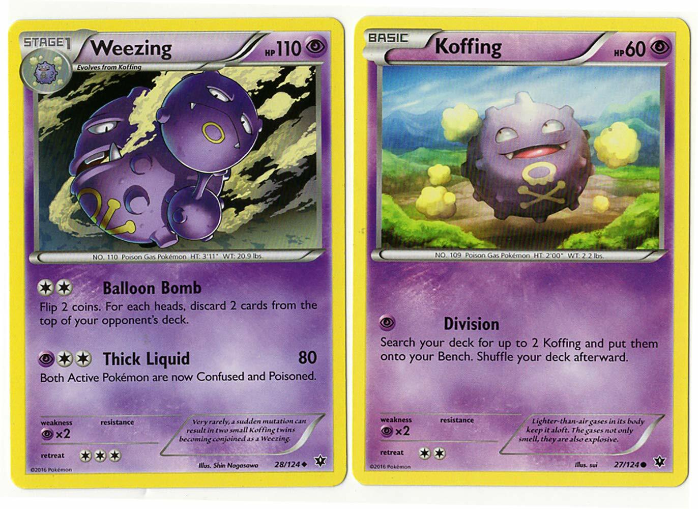 Weezing 28/124 Fates Collide - Pokemon Evolution Card Lot