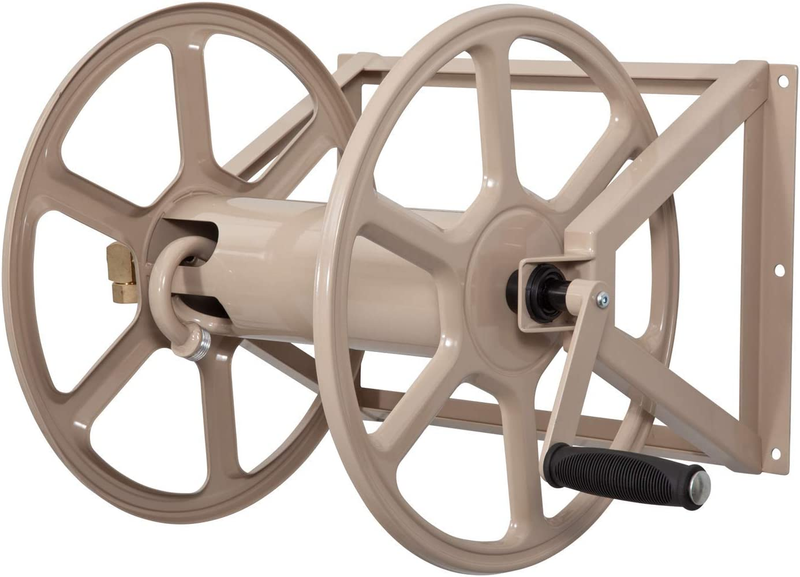 Liberty Garden 709 Steel Wall/Floor Mounted Hose Reel, Holds 200-Feet of 5/8-Inc
